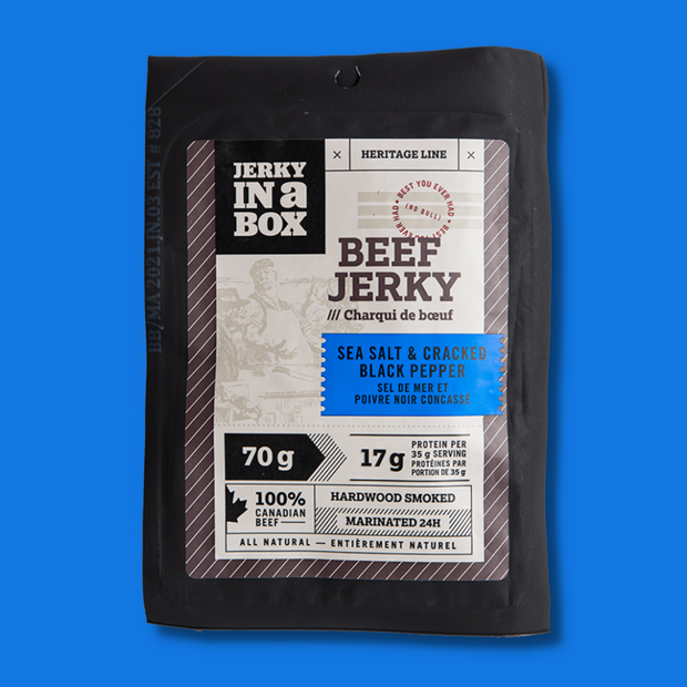 Sea Salt & Cracked Black Pepper 70g beef jerky